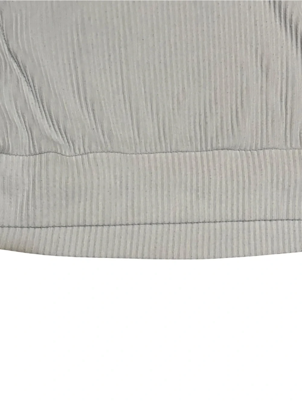 ALO Yoga Muse Ribbed Crop Top Hoodie Women’s Size Medium In Grey